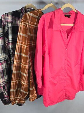Super Saver Lot Of 3 Woman’s Tops Size 1X Mixed Brands (lot7)